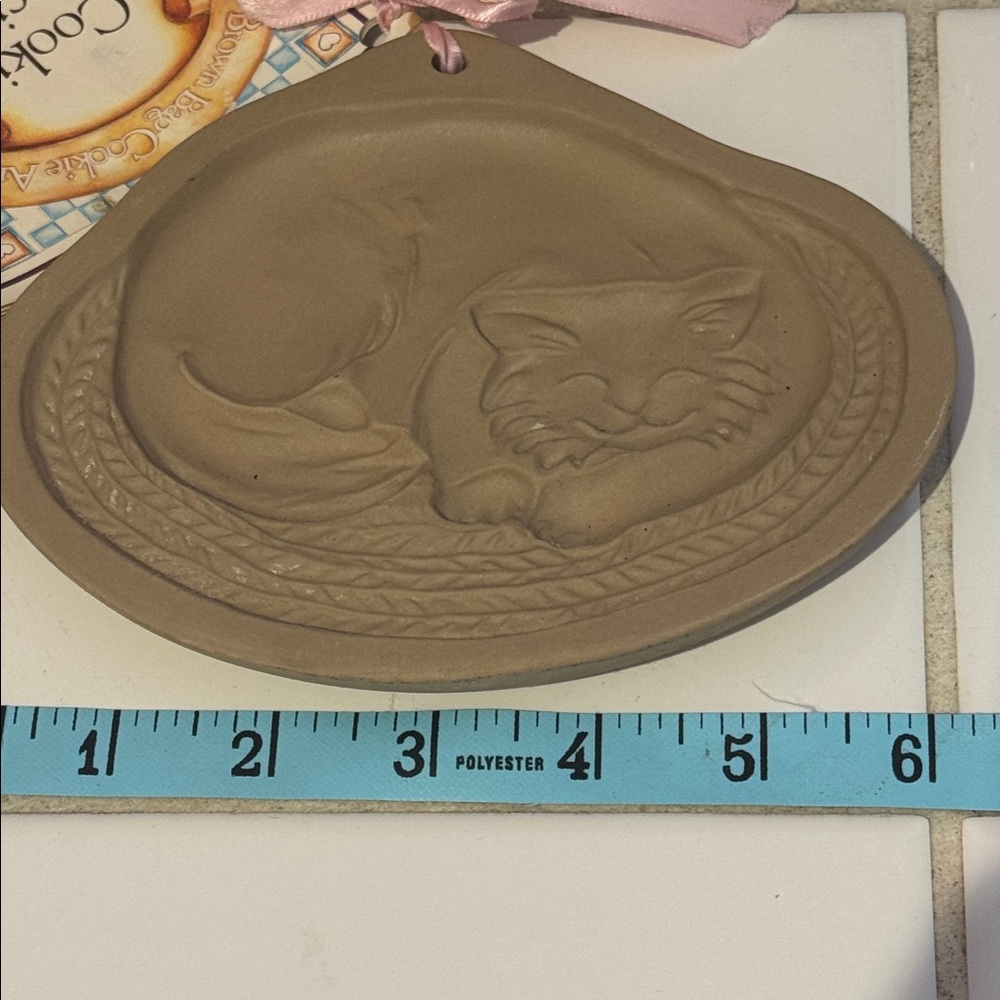 BROWN BAG COOKIE ART SHORTBREAD MOLD βCat Sleeping 1988β πββ¬ - Picture 7 of 8